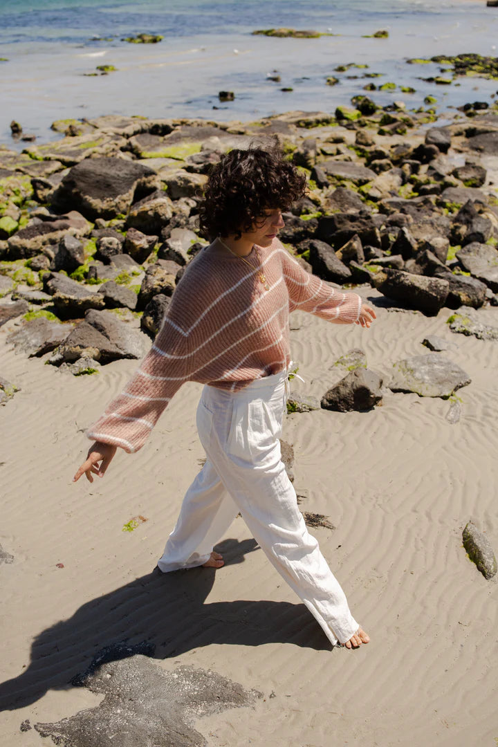 THRD LABEL : Ava Stripe Knit - Sand