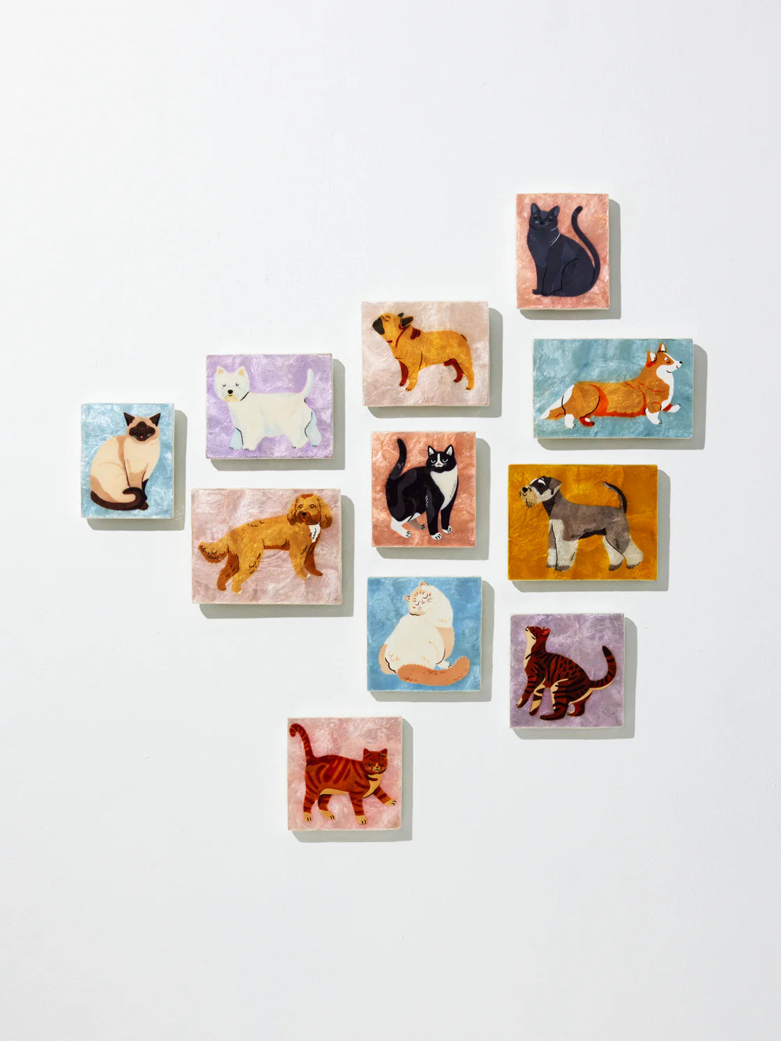 JONES & CO : Pup Corgi Tile - Wall Art