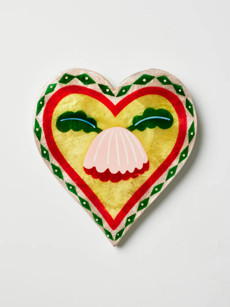 JONES & CO : Bloom Nouveau Pink Heart - Wall Art