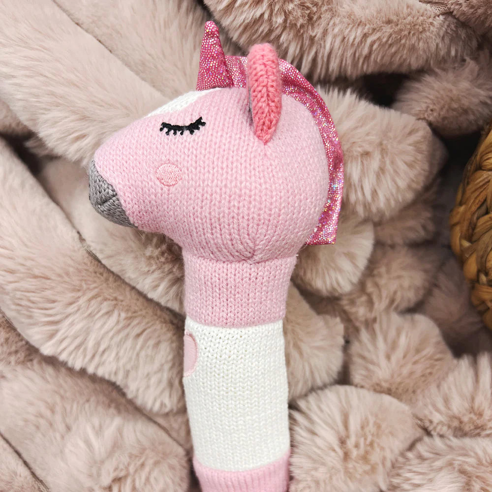 ANNABEL TRENDS : Knit Hand Rattle - Unicorn