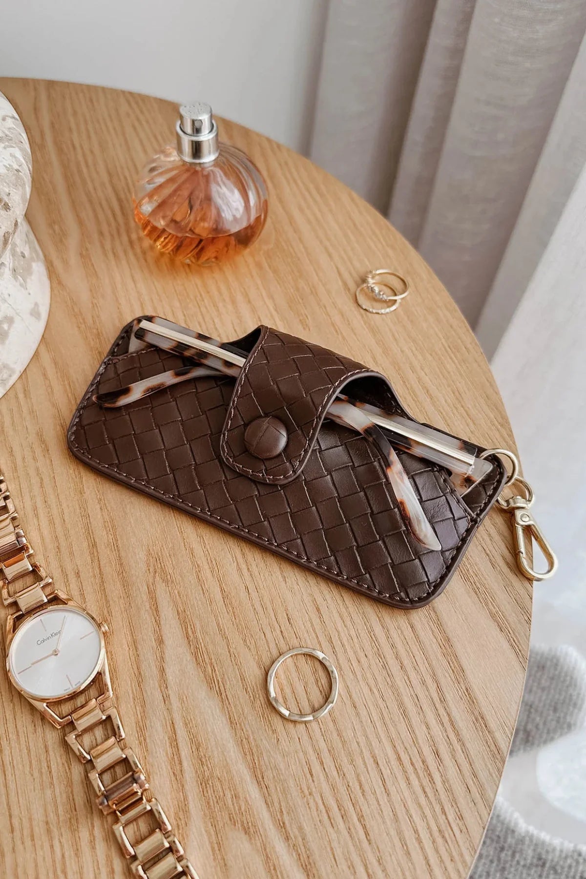 LOUENHIDE : Skittle Woven Chocolate - Sunglasses Case