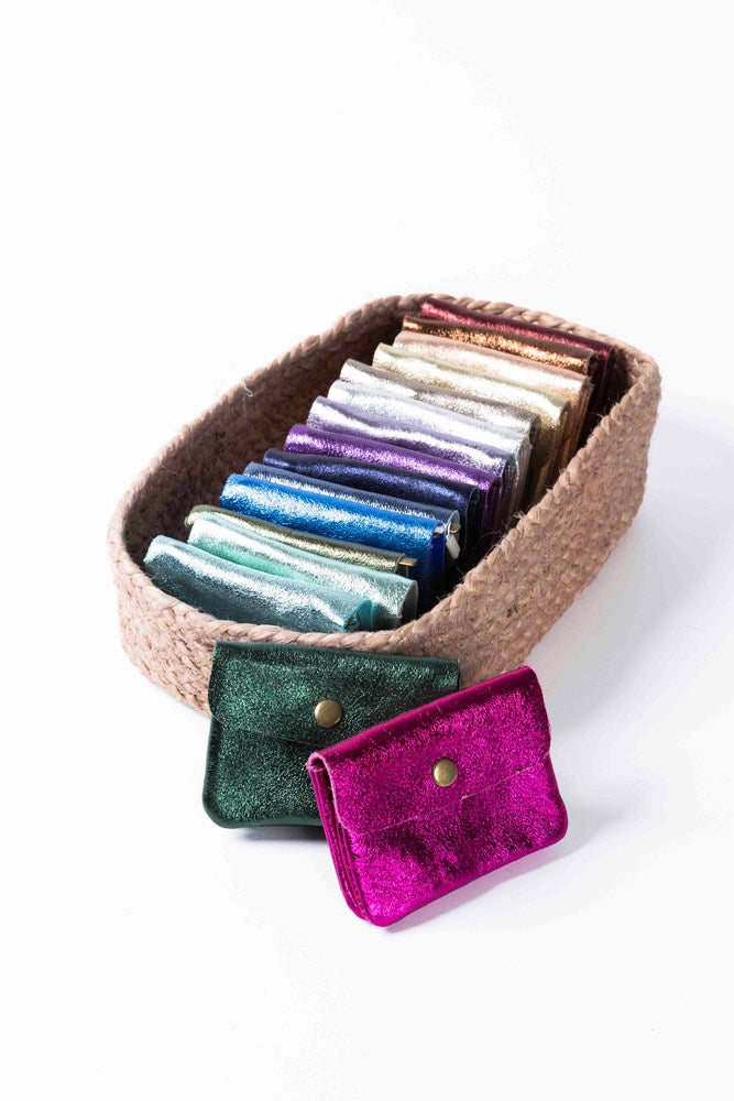 MAISON FANLI : Metallic Fuchsia (Pink) - Coin Purse