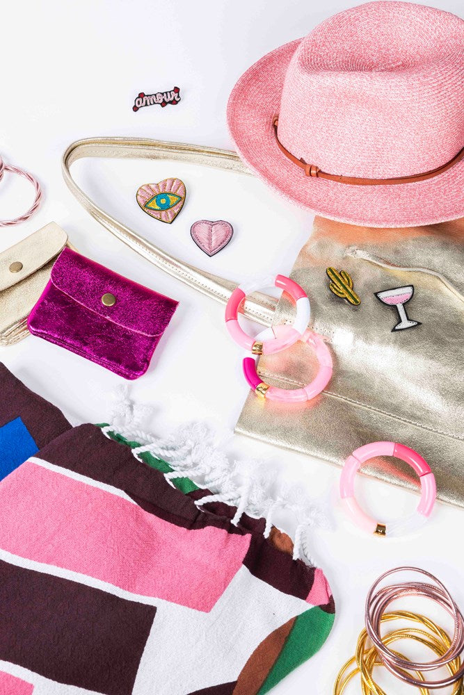 MAISON FANLI : Metallic Fuchsia (Pink) - Coin Purse