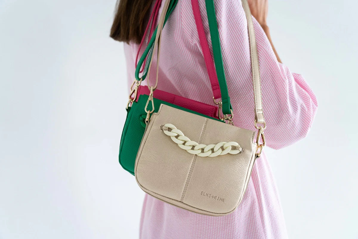 ELMS + KING : Mini Astor Crossbody Bag - Light Gold
