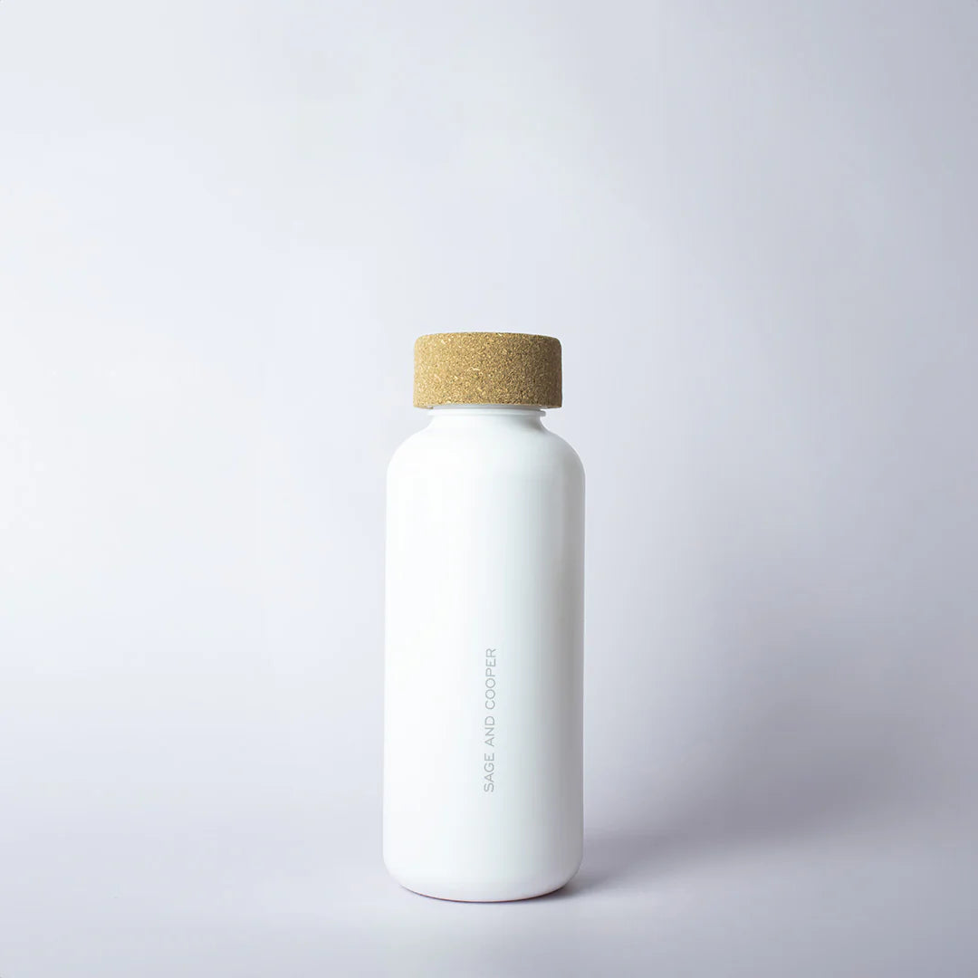 SAGE & COOPER : Organic 650mL White - Water Bottle