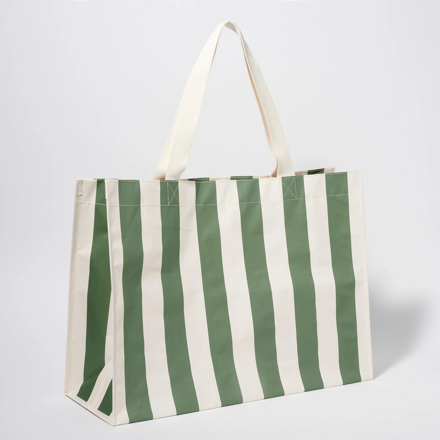 SUNNYLIFE : Carryall Beach Bag - The Vacay Olive Stripe