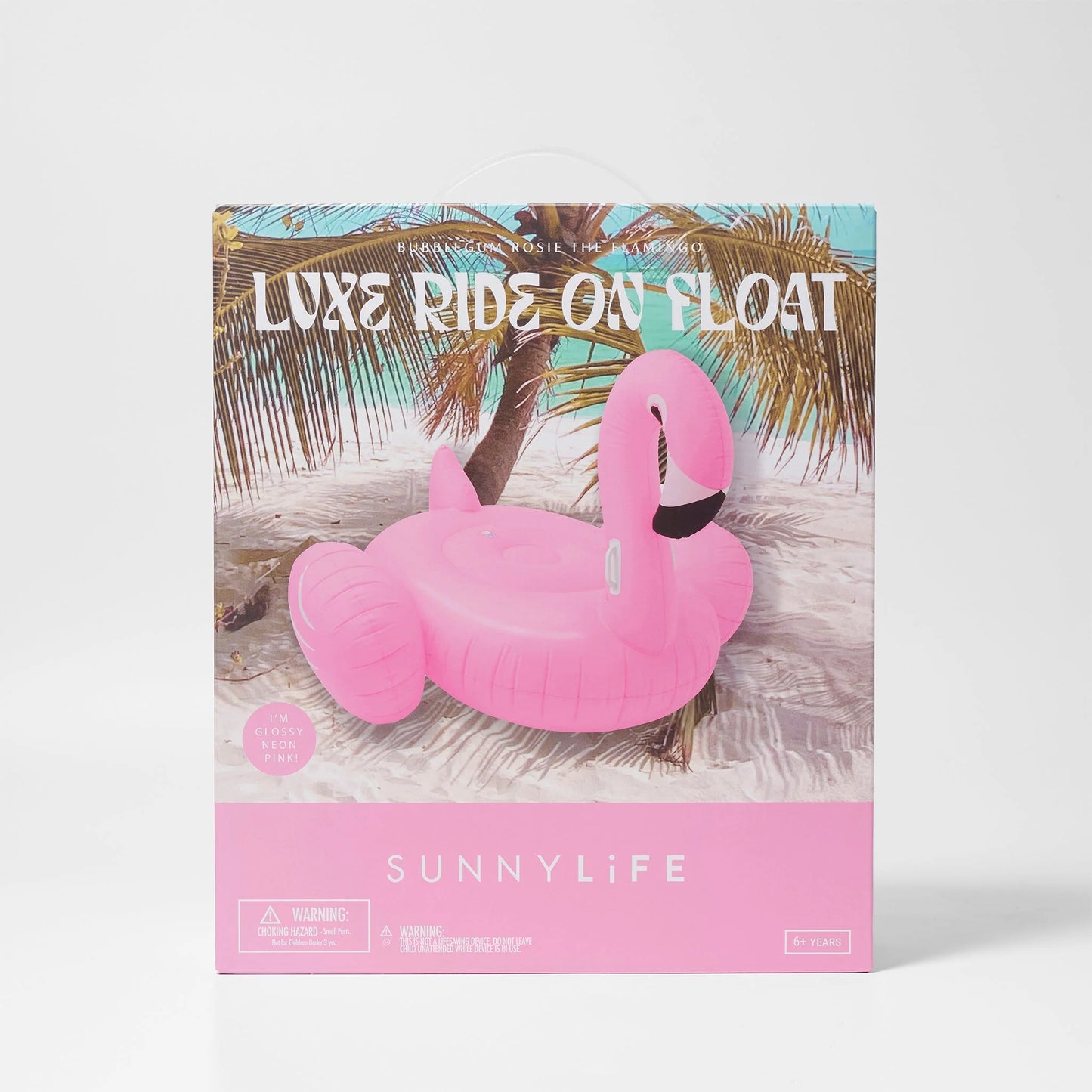 SUNNYLIFE : Luxe Ride-On Float - Rosie the Flamingo, Bubblegum Pink