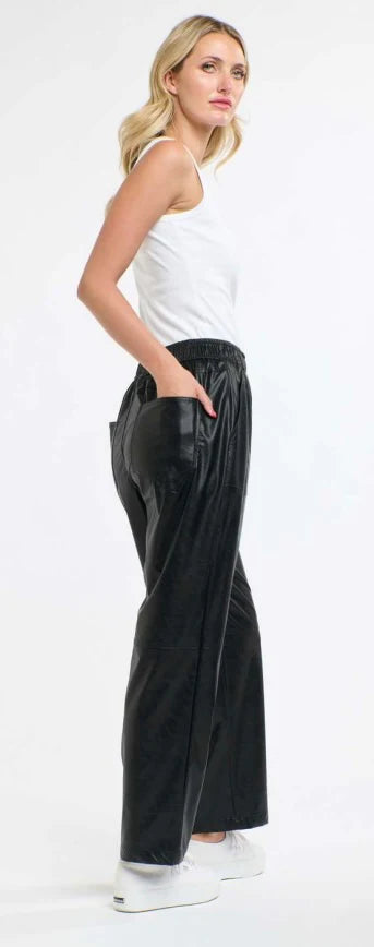 365 DAYS : Black Faux Leather PU - Jogger