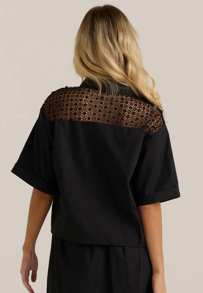 SASS - Nixie Lace Shirt - Black