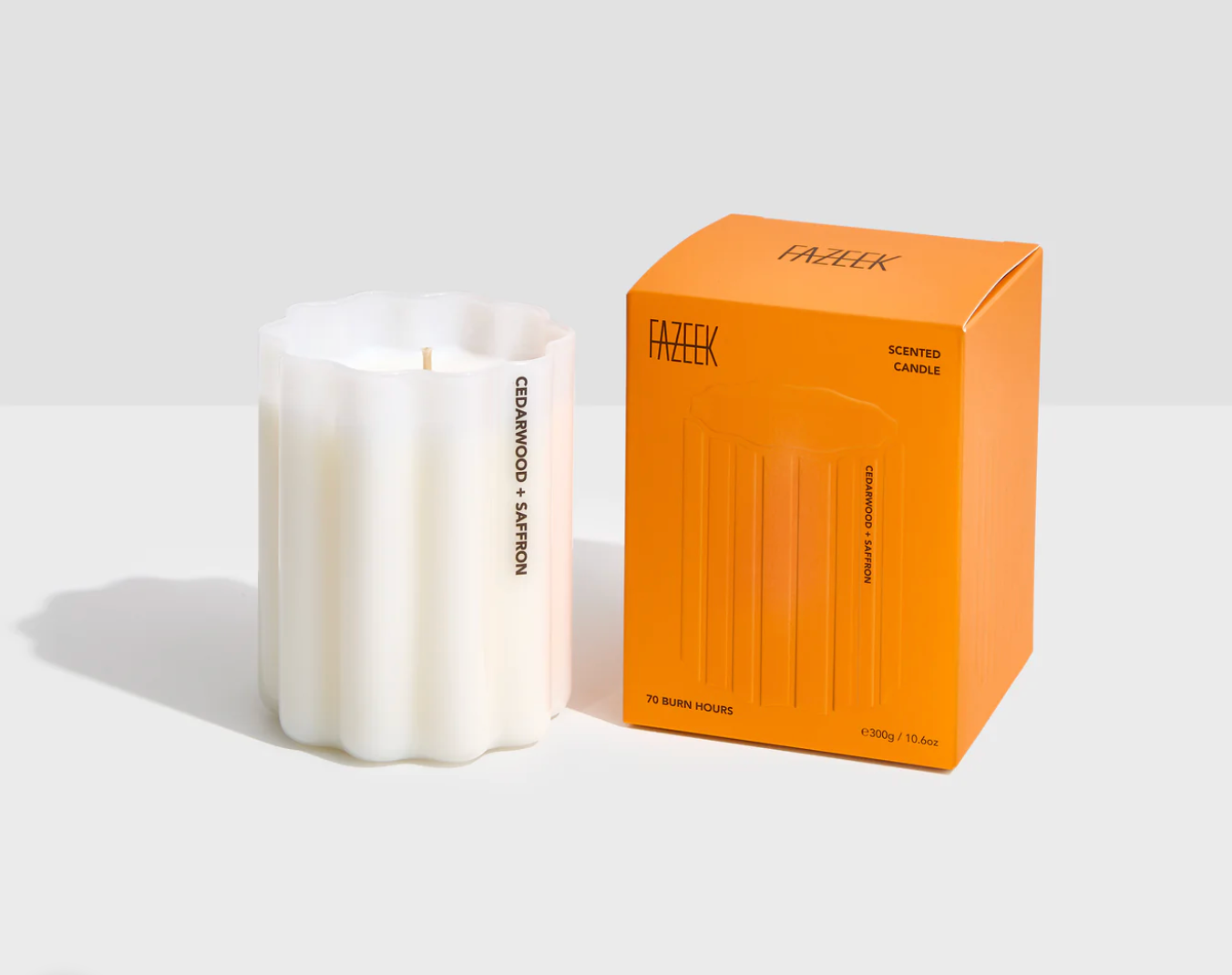 FAZEEK - Wave Candle - CEDARWOOD + SAFFRON