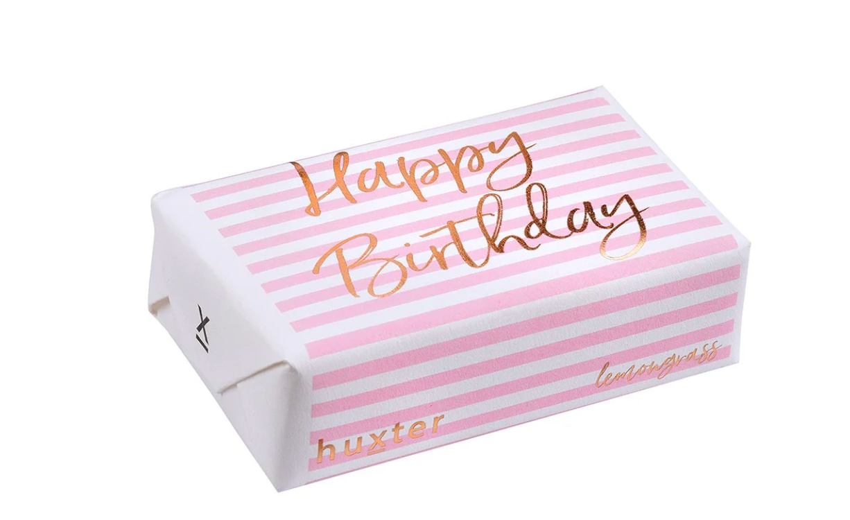 HUXTER : Happy Birthday Thin Stripes Pink Soap