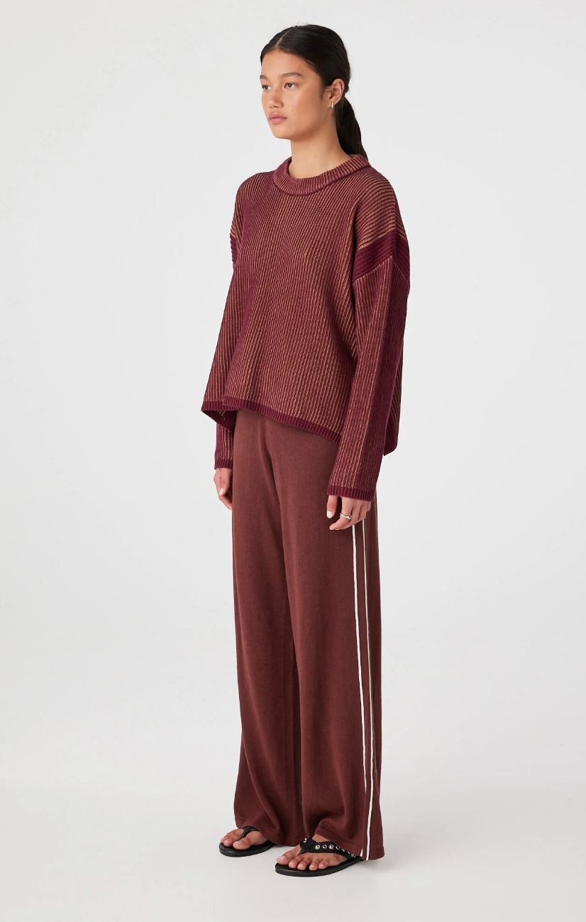 ARCAA -Josie Sweater - Merlot & Pecan