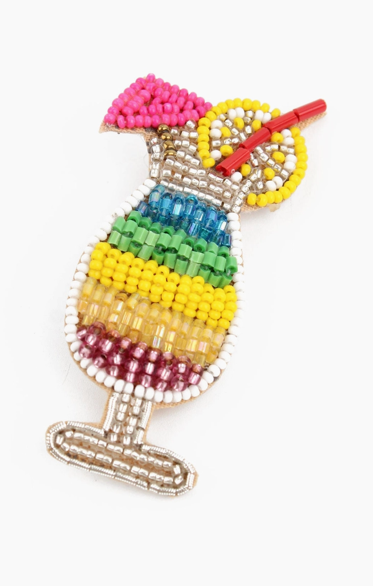 Rainbow Cocktail Brooch