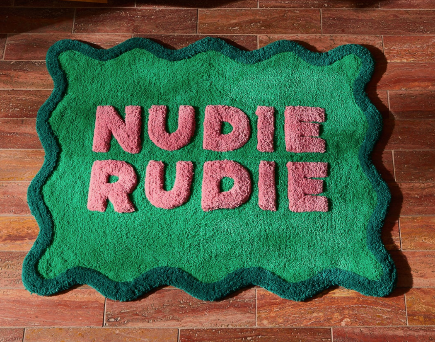 SAGE + CLARE : Amalie Nudie Bath Mat - Spring Green