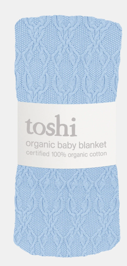 TOSHI : Organic Blanket Bowie Bluebell