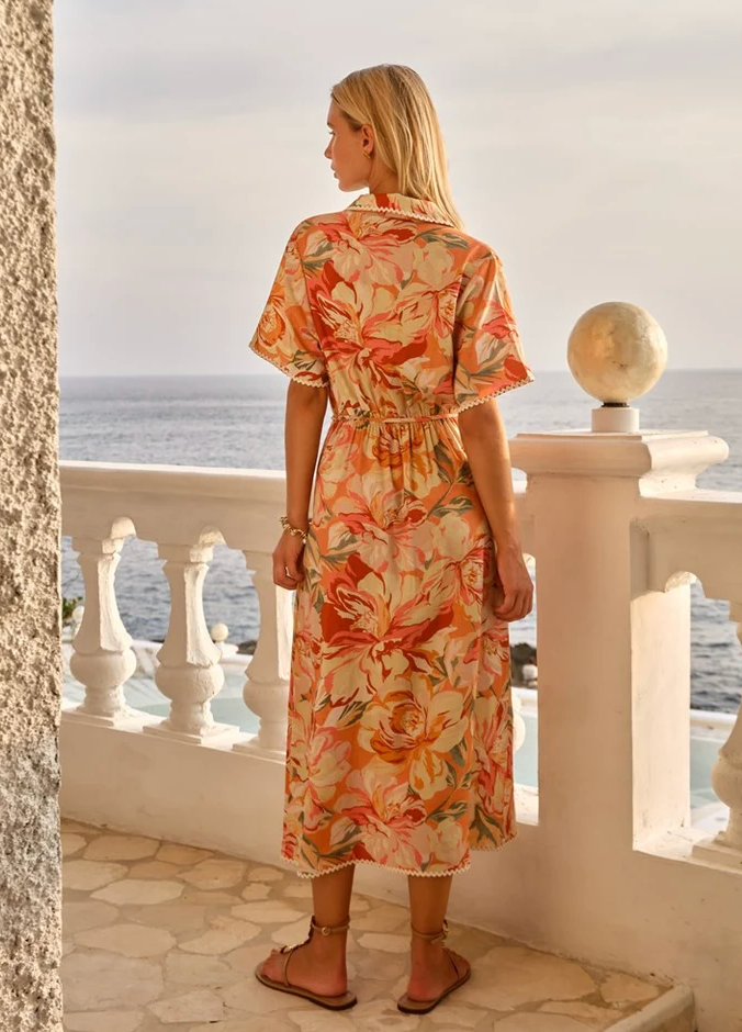 FATE + BECKER - Elodie Midi Shirt Dress - Petal
