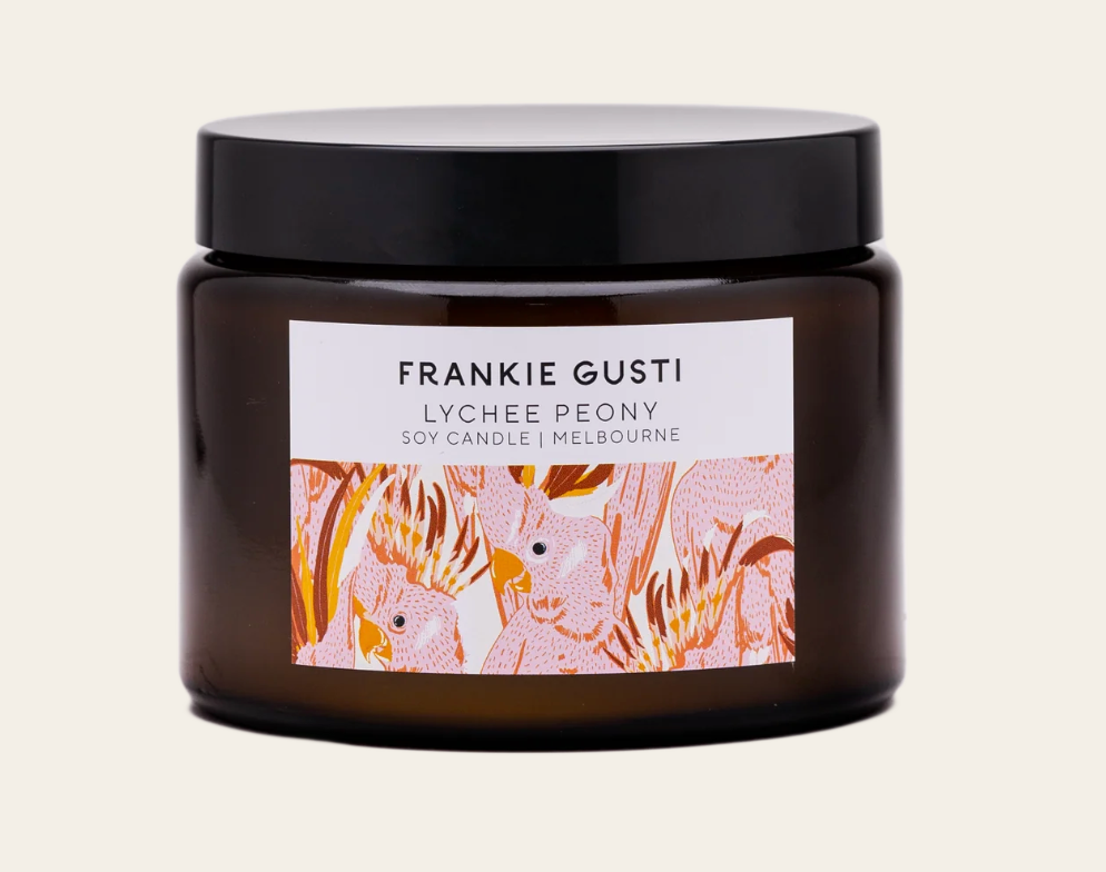FRANKIE GUSTI : Lychee Peony - Soy Candle - Large