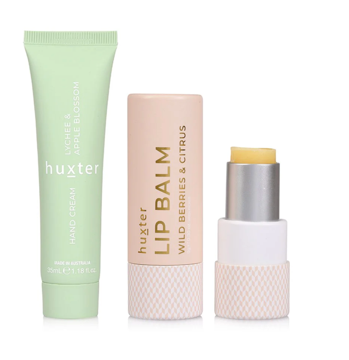 HUXTER - Lip & Hand Cream Duo - Green - Lychee & Apple Blossom