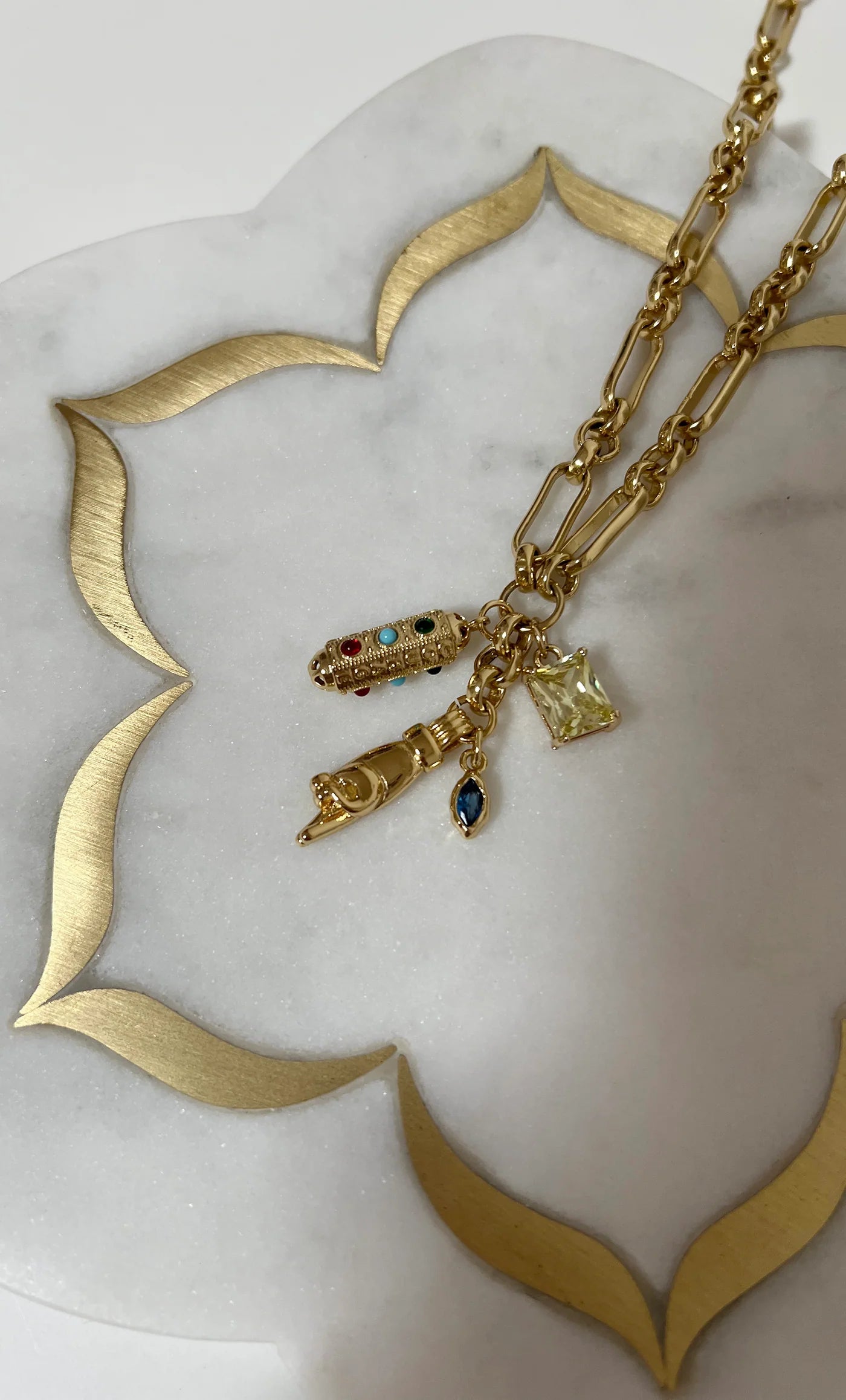 TUNIK Fortuna Charm Gold Necklace – LUCY IN THE SKY BOUTIQUE