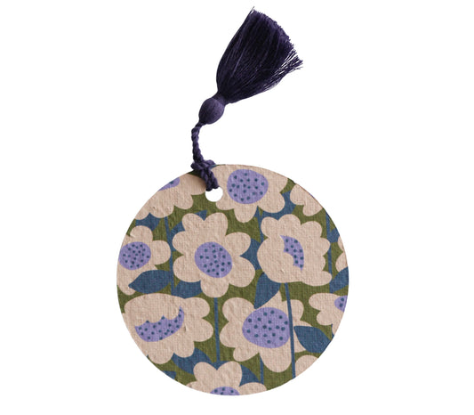 GREETING CARD : Plantable Floral Gift Tag W/ Tassel - Gift Tag