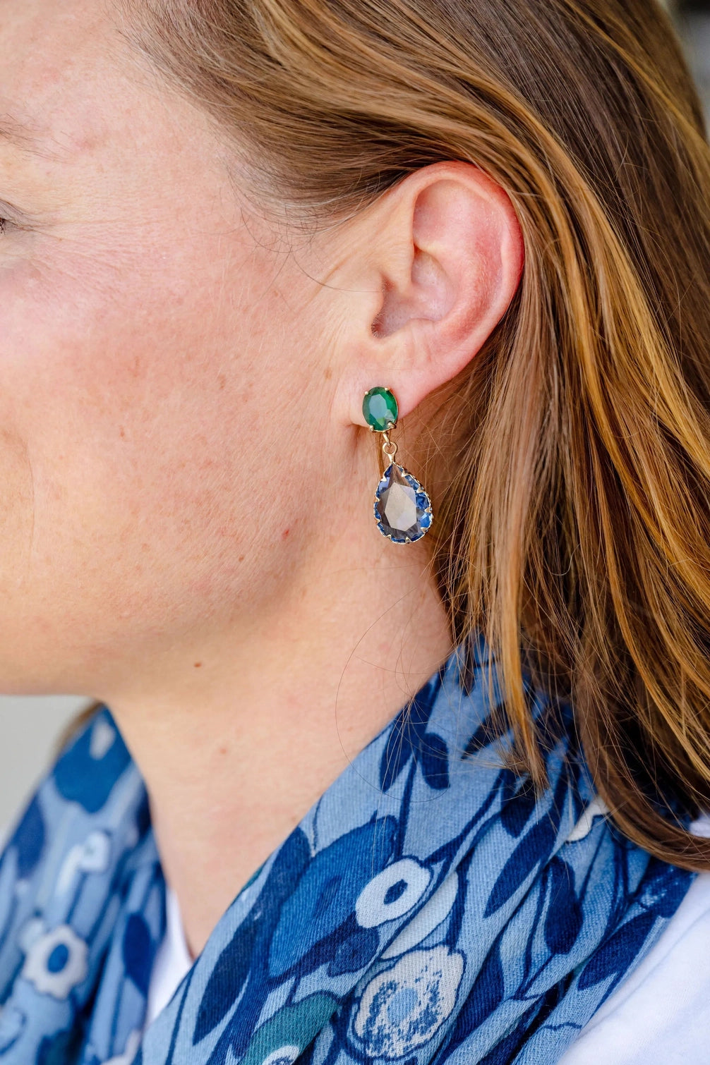 GREENWOOD DESIGNS : Small Bling Turquoise & Blue - Earrings