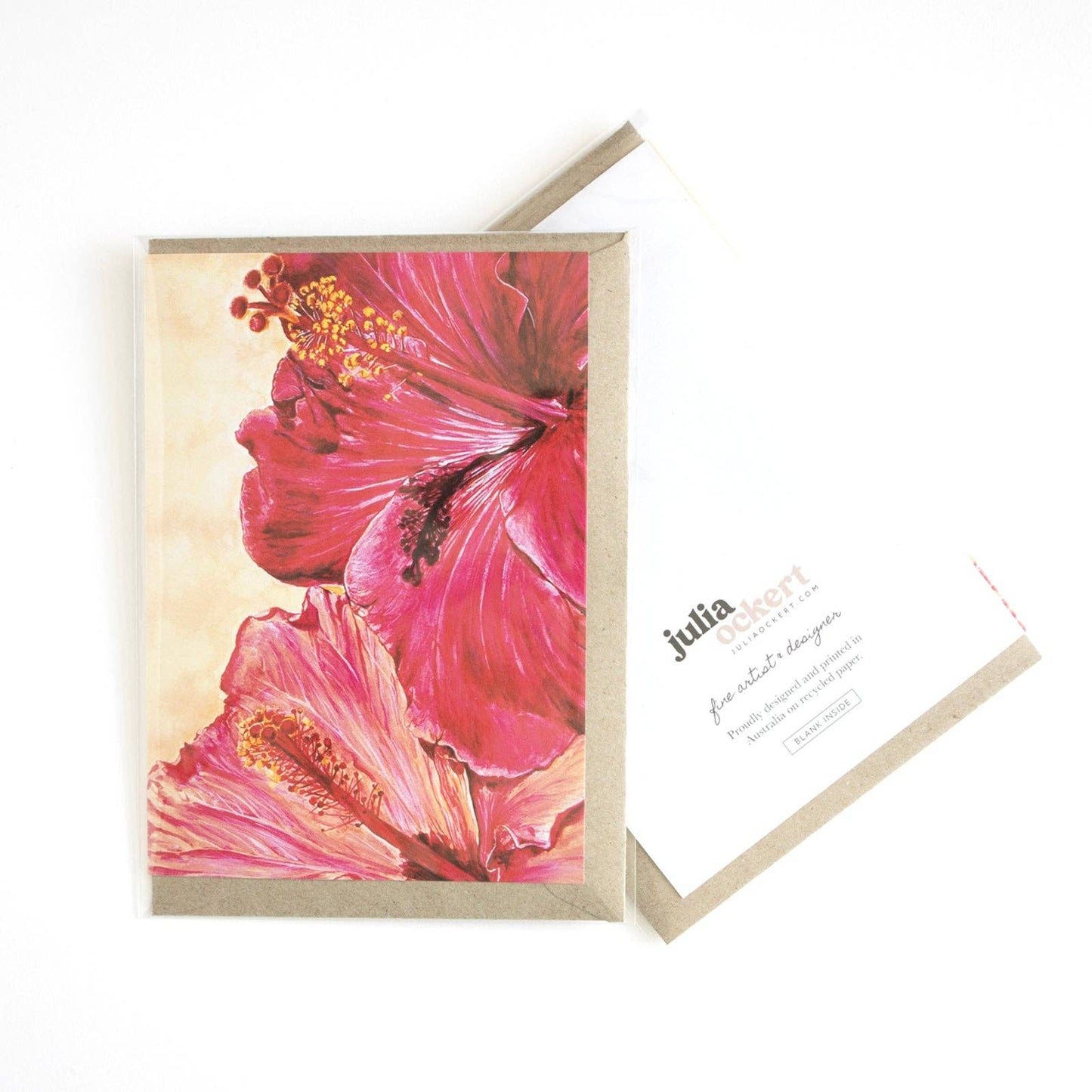 GREETING CARD : Julia Ockert - Hibiscus Flowers - Greeting Card