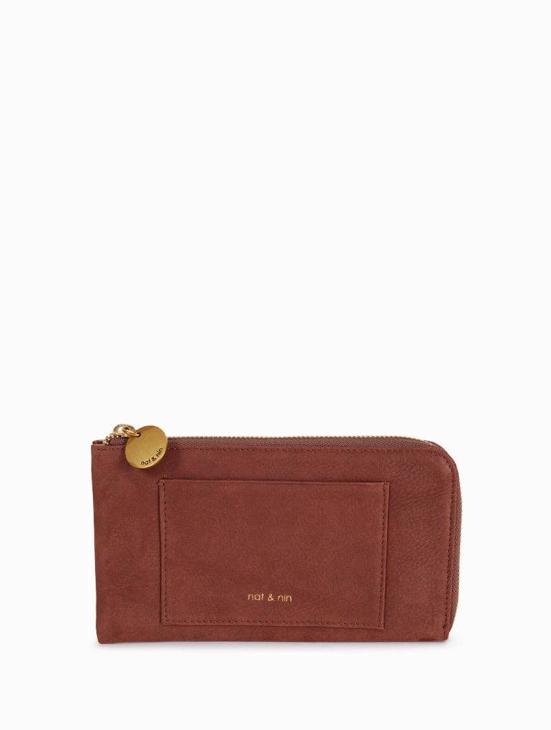 NAT & NIN : Leather Brown Ariana - Wallet