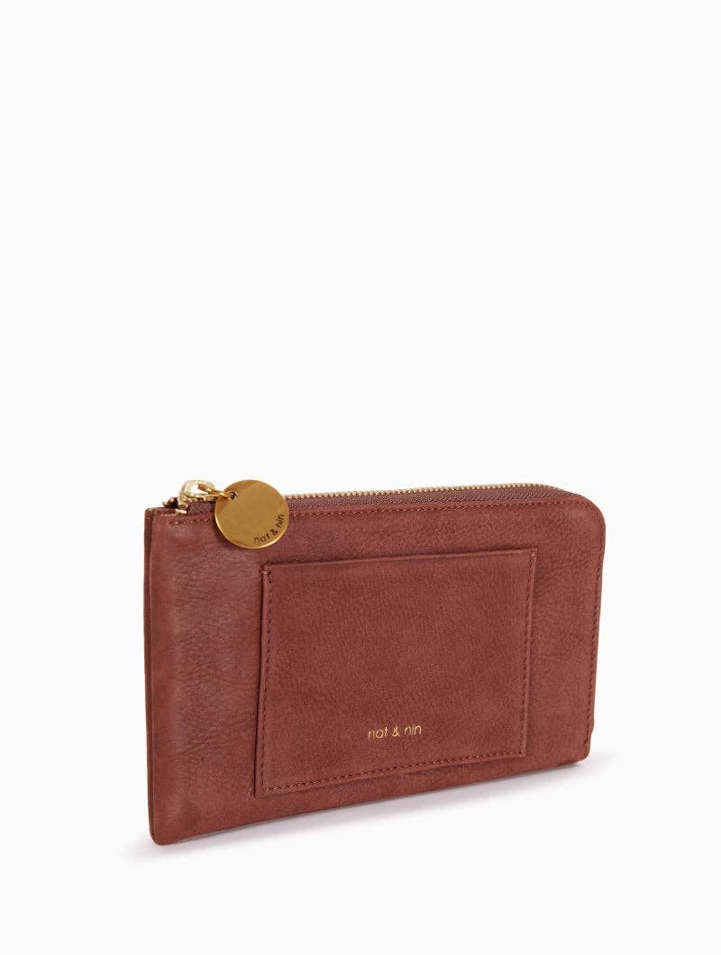 NAT & NIN : Leather Brown Ariana - Wallet