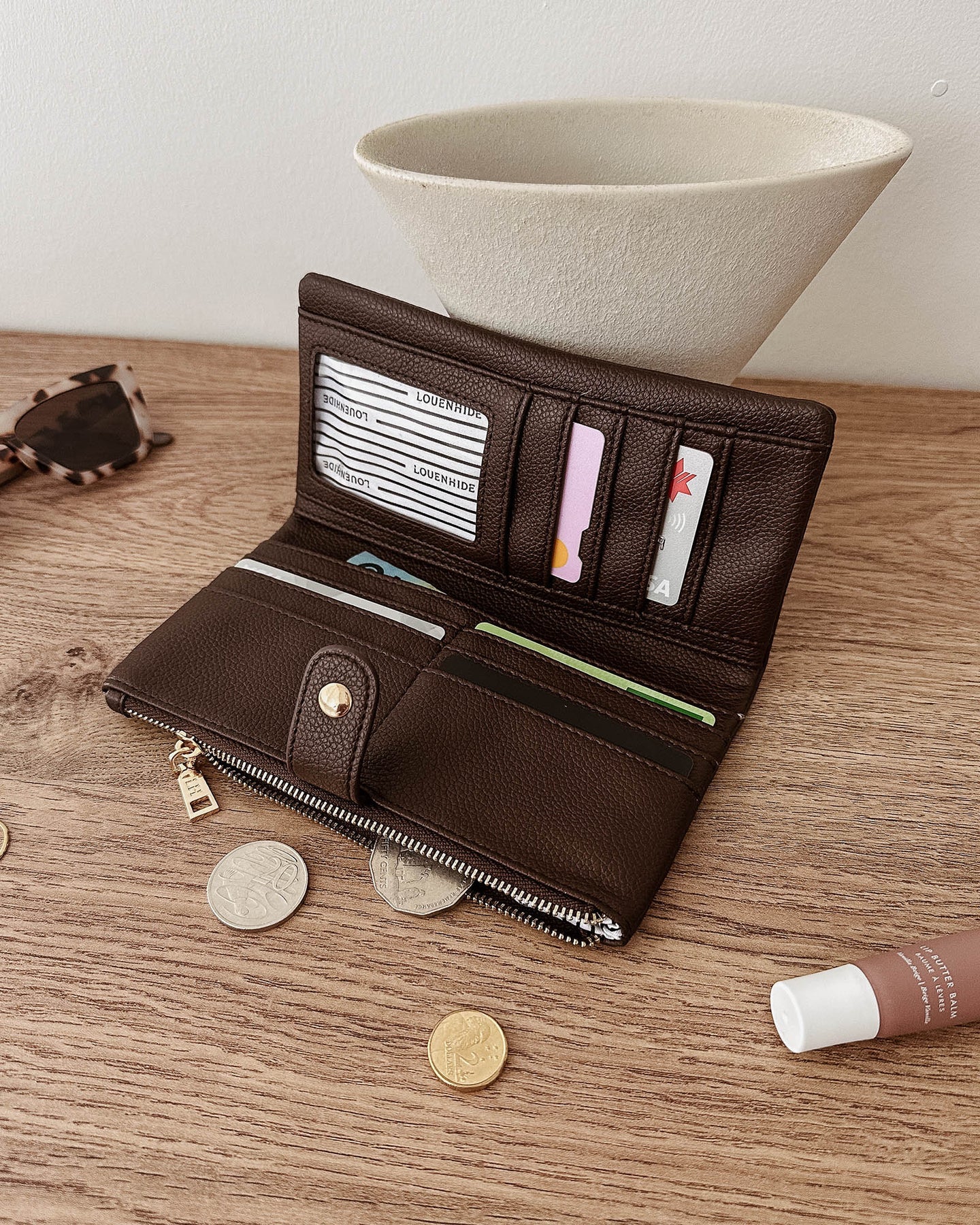 LOUENHIDE - Stella Wallet - Chocolate