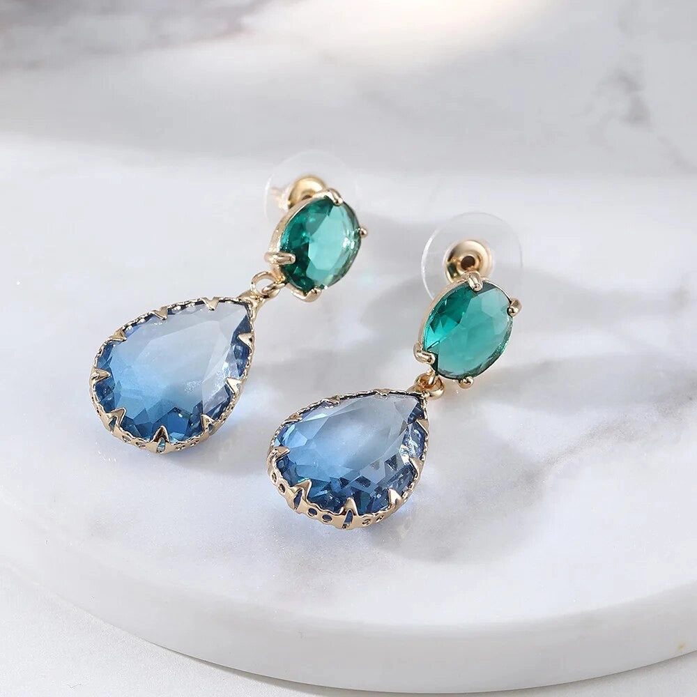 GREENWOOD DESIGNS : Small Bling Turquoise & Blue - Earrings