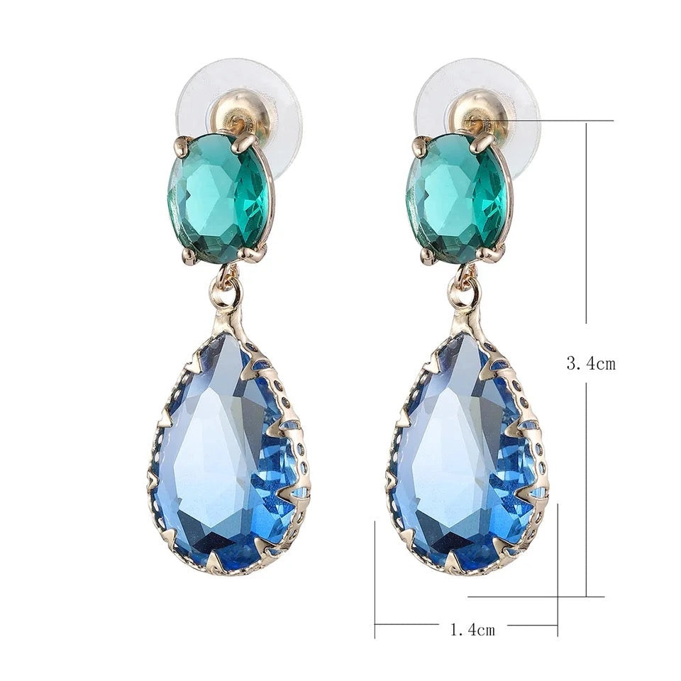 GREENWOOD DESIGNS : Small Bling Turquoise & Blue - Earrings