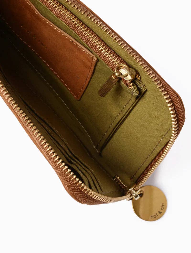 NAT & NIN : Leather Brown Ariana - Wallet