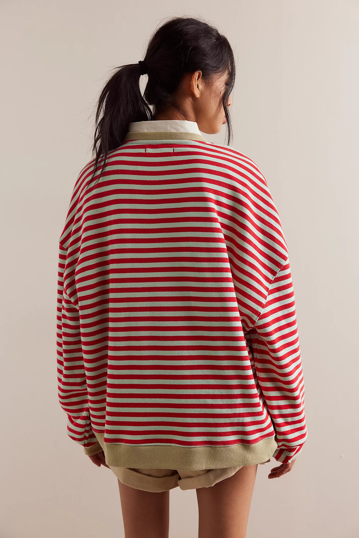 FREE PEOPLE : Classic Red Stripe - Crew