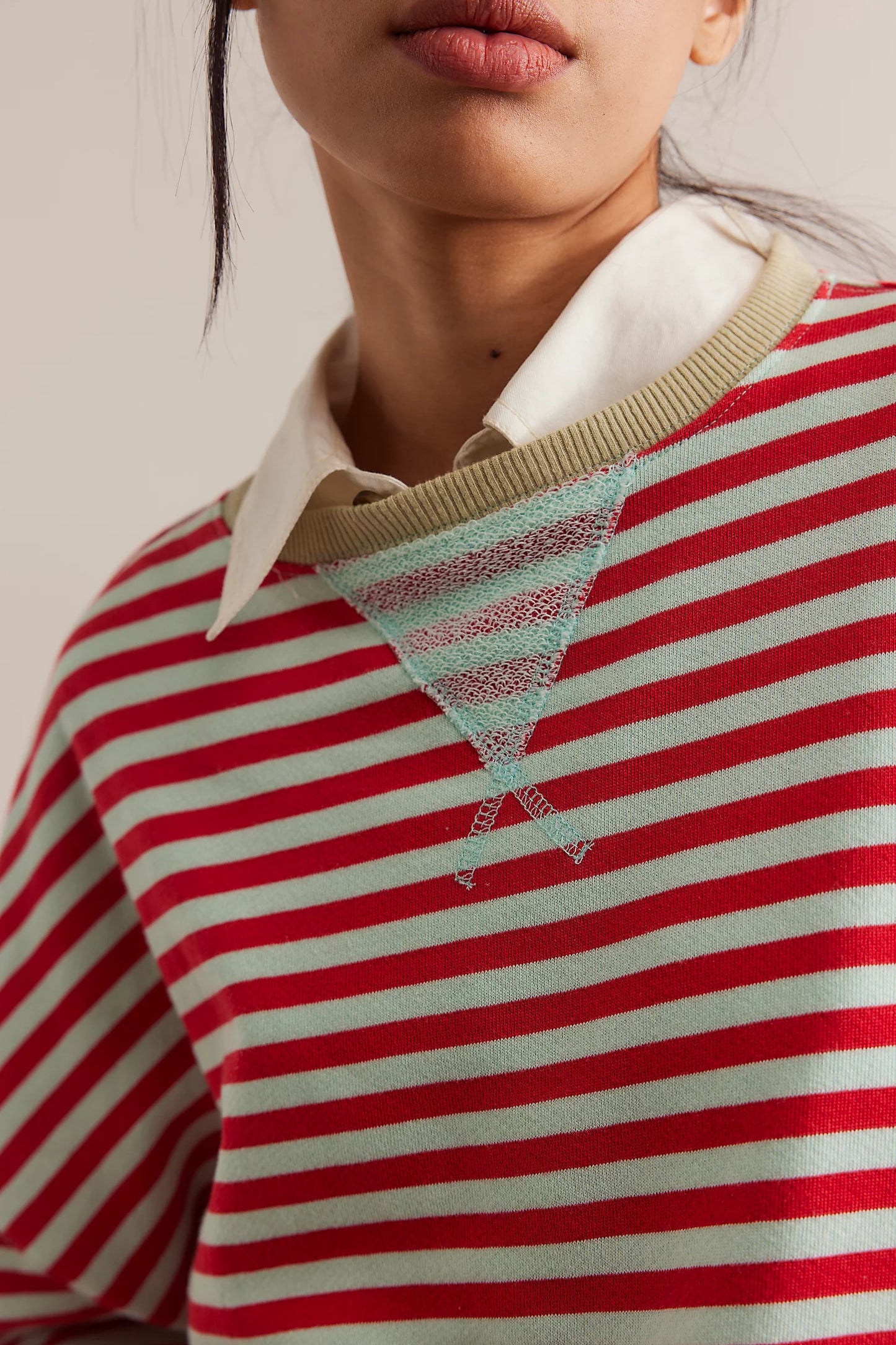 FREE PEOPLE : Classic Red Stripe - Crew