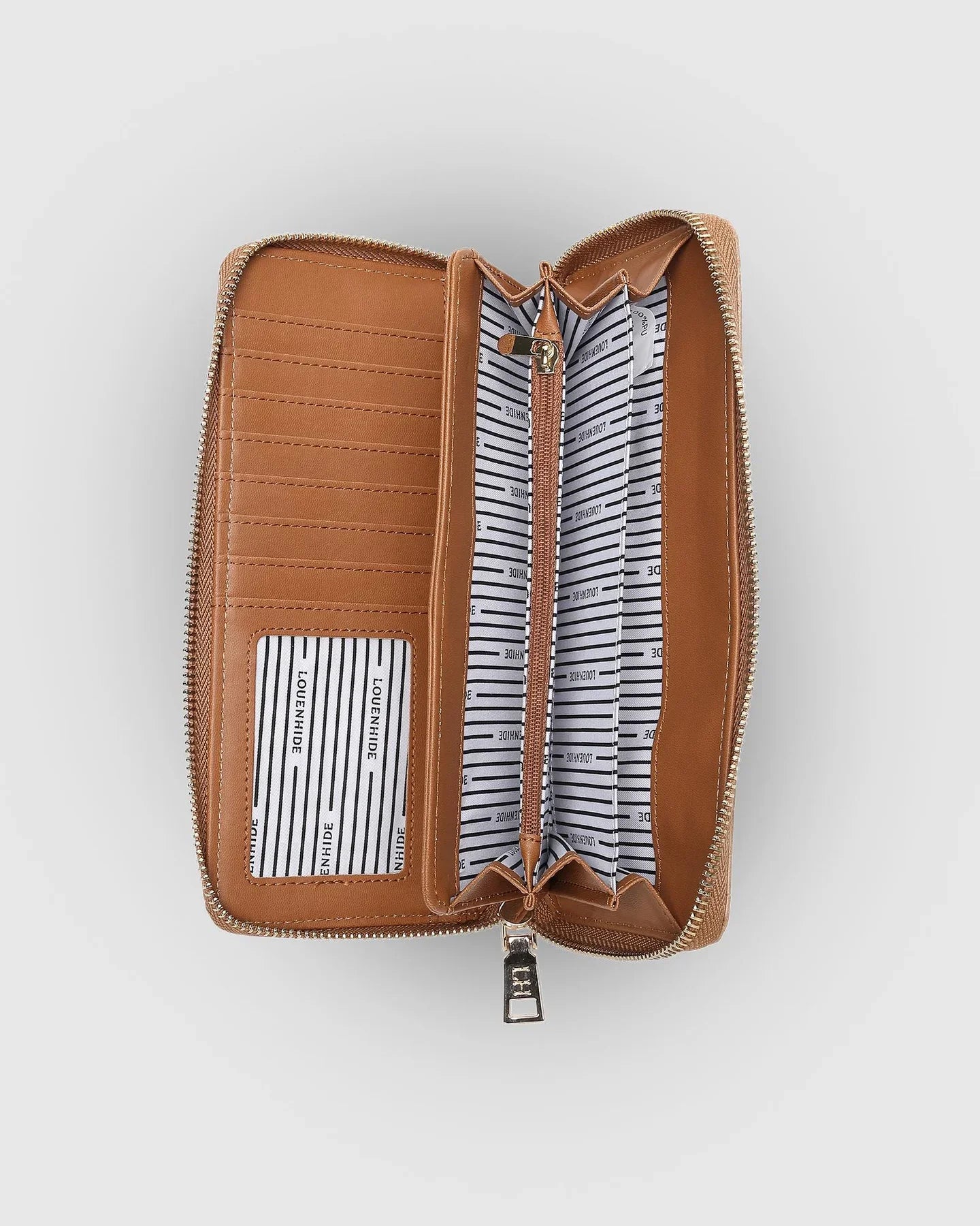 LOUENHIDE. : Jessica Wallet - Croc Caramel