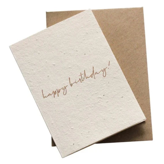 GREETING CARD : Happy Birthday! Mini Plantable Card - Birthday Card