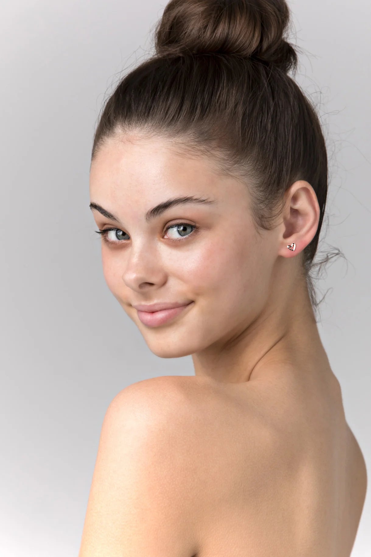 LIBERTE - Petite Heart Rose Gold Earring