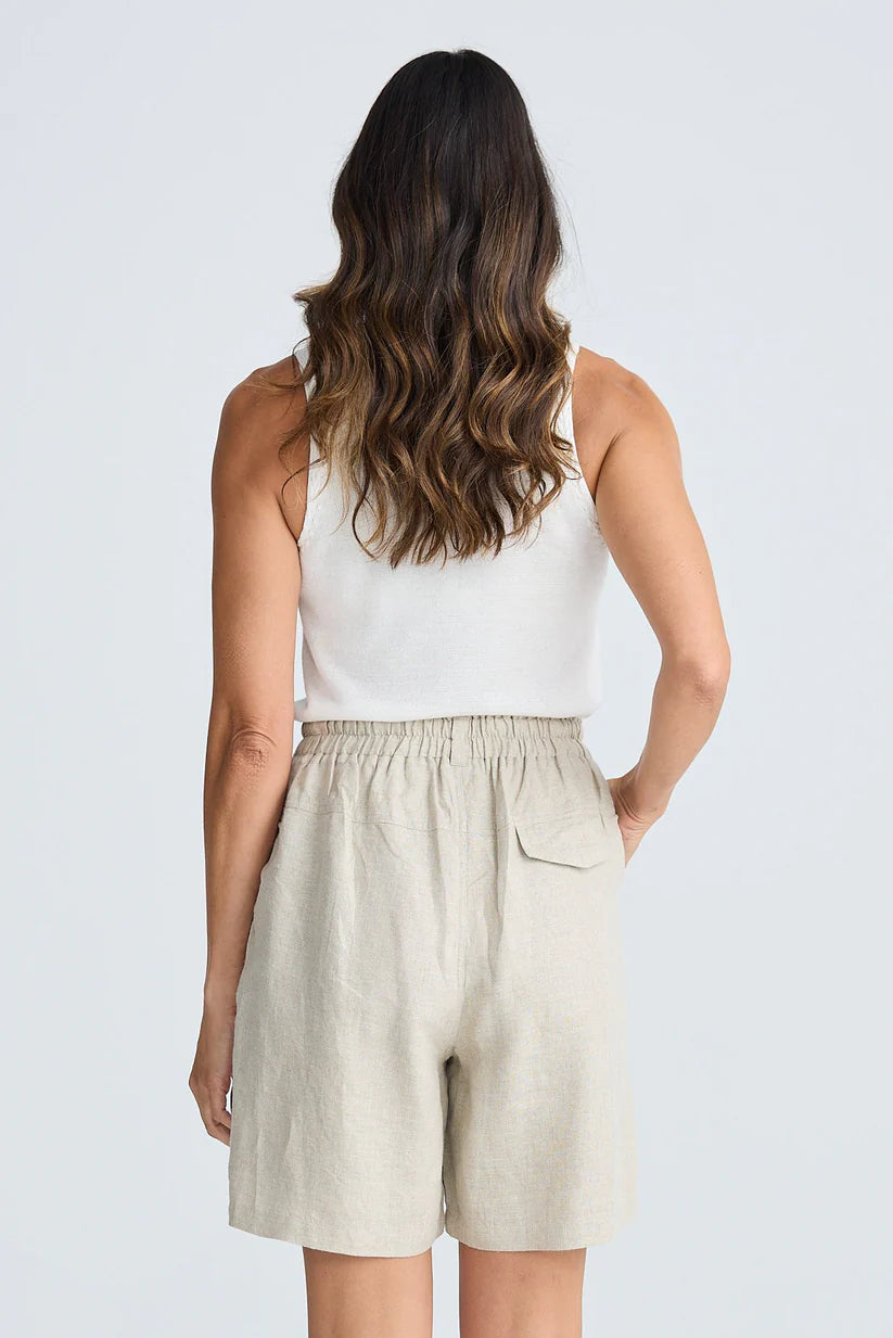 HOLIDAY - Captain Shorts - Natural Linen