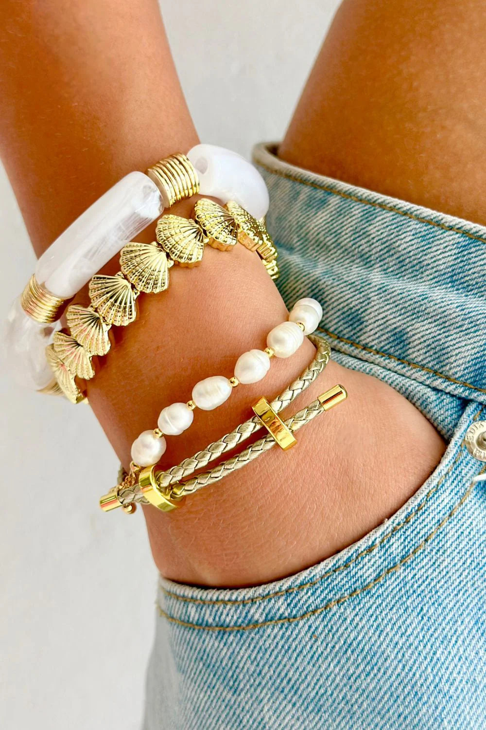 MOSK. MELBOURNE : Philomena Pearl Gold - Bracelet
