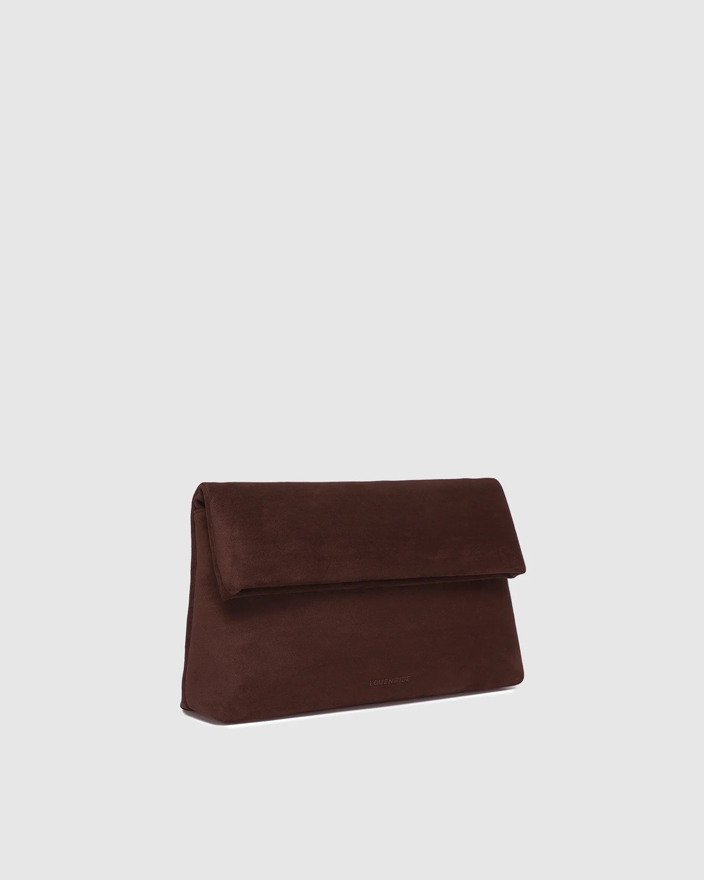 LOUENHIDE : Luka Suedette Chocolate - Clutch