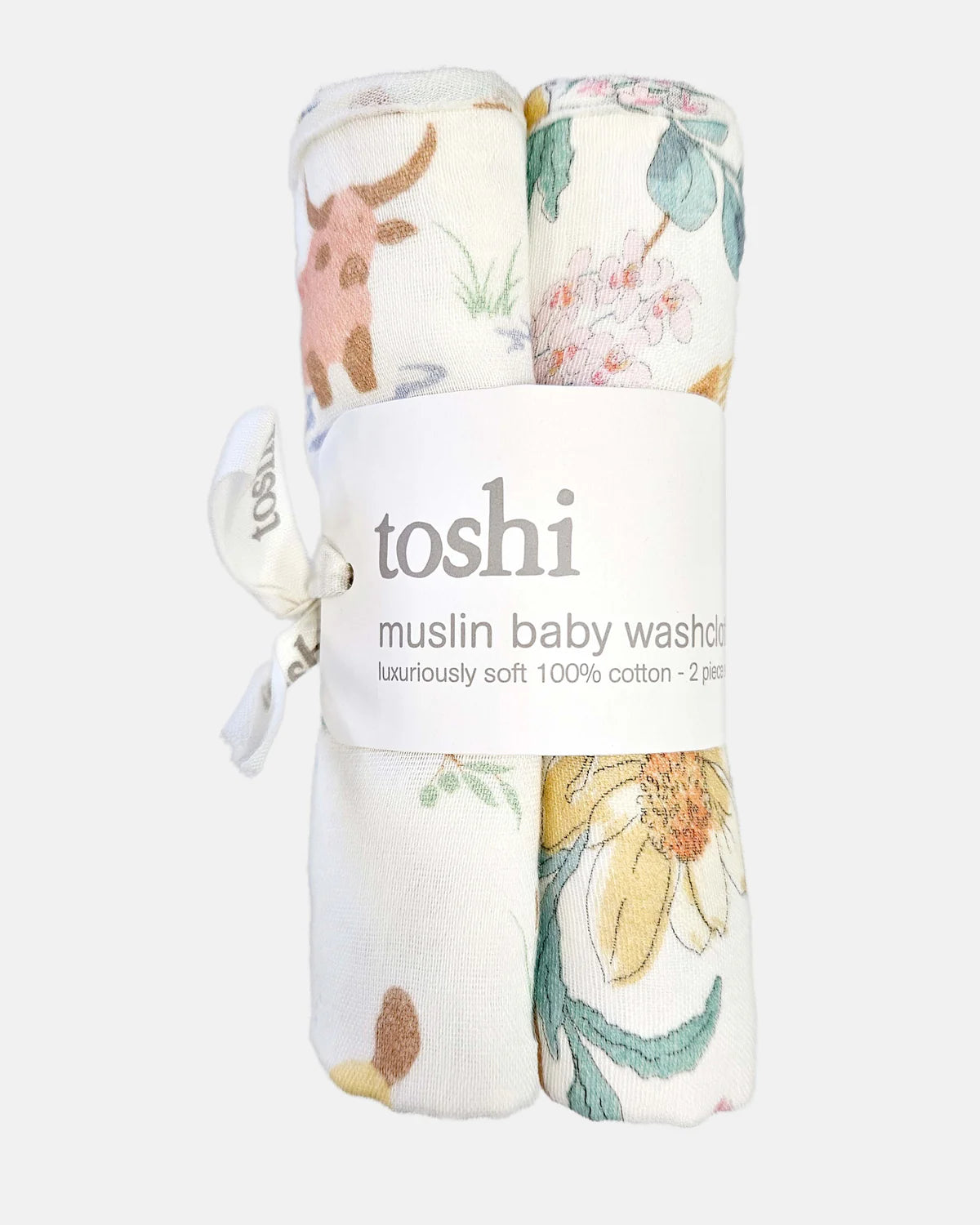TOSHI : Waratah Dawn - 2 Piece Muslin Washcloth Set