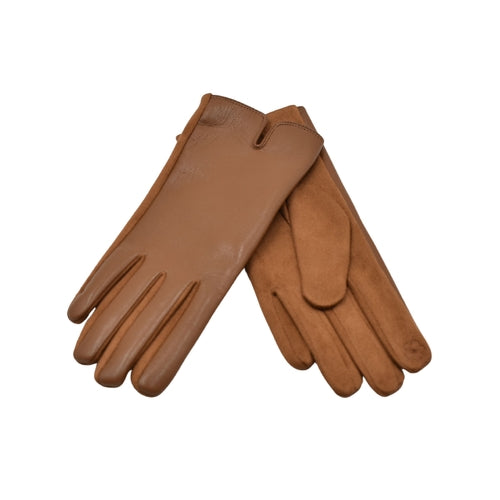 TAYLOR HILL : Faux Leather Tan - Gloves
