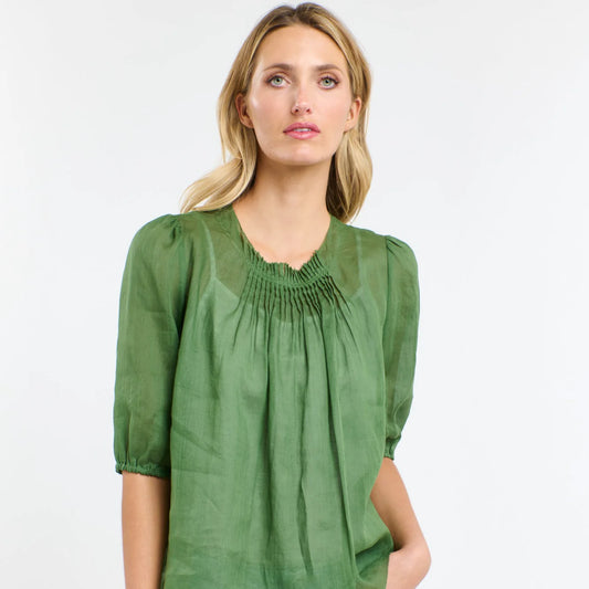 365 DAYS : Ariel Pintuck Top - Kelly Green