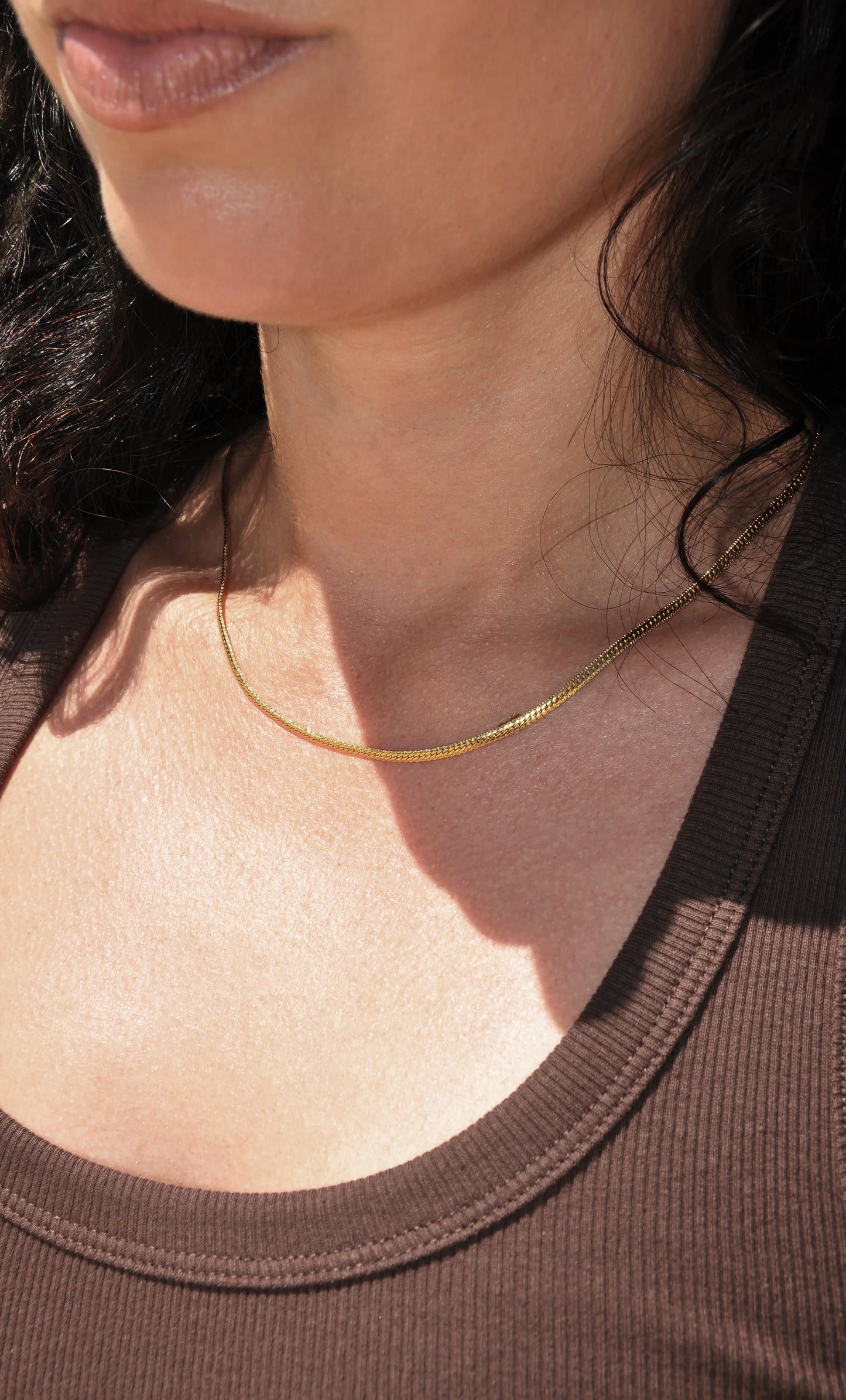 TUNIK : Herringbone 24k Gold Fill - Necklace