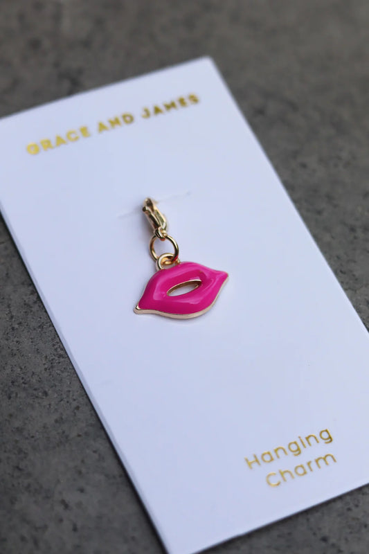 GRACE & JAMES: Pink Lips Hanging  - Air Freshener Charm