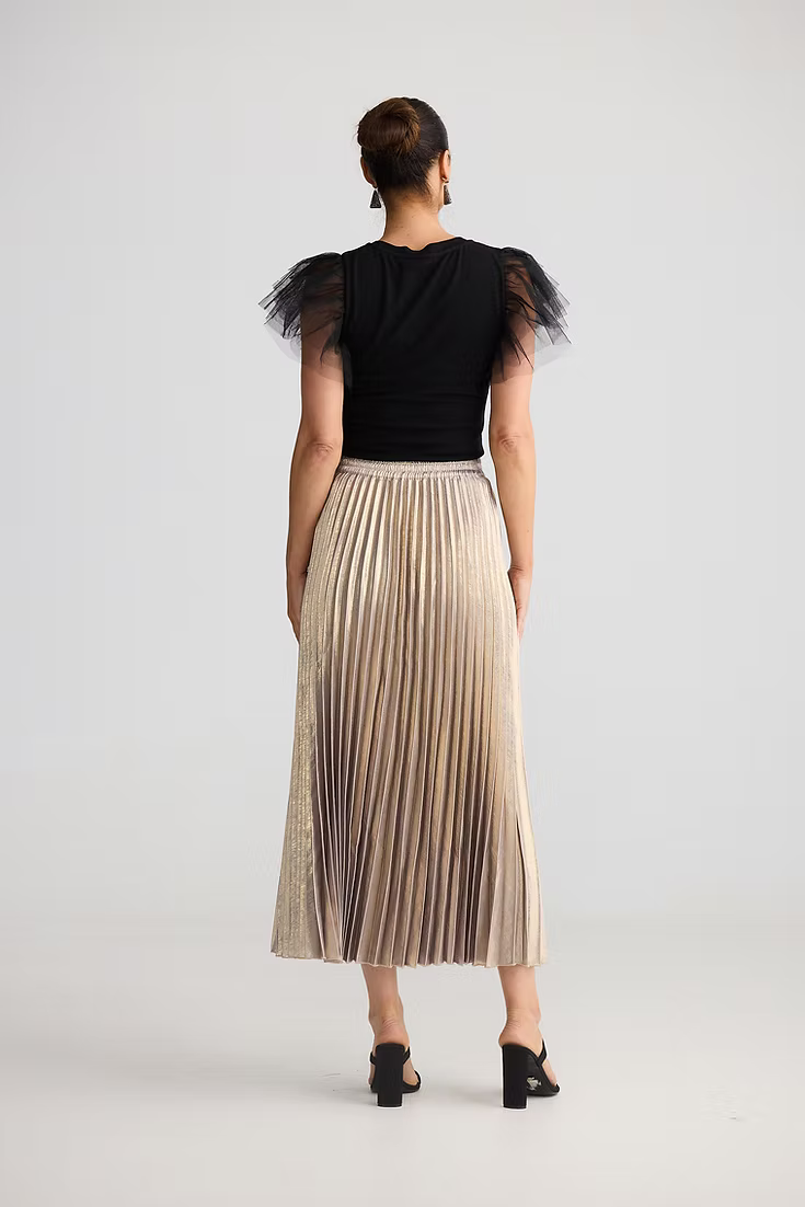 BRAVE + TRUE : Alias Pleated Titanium - Skirt