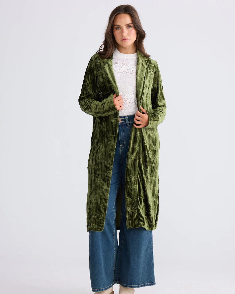 HOLIDAY : Aries Velvet Olive - Duster