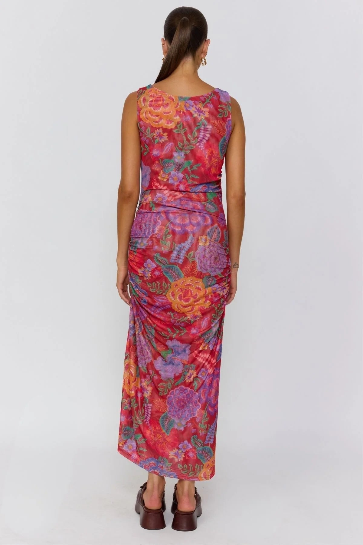 NINE LIVES BAZAAR : Tullah Midi Dress - Royal Rouge