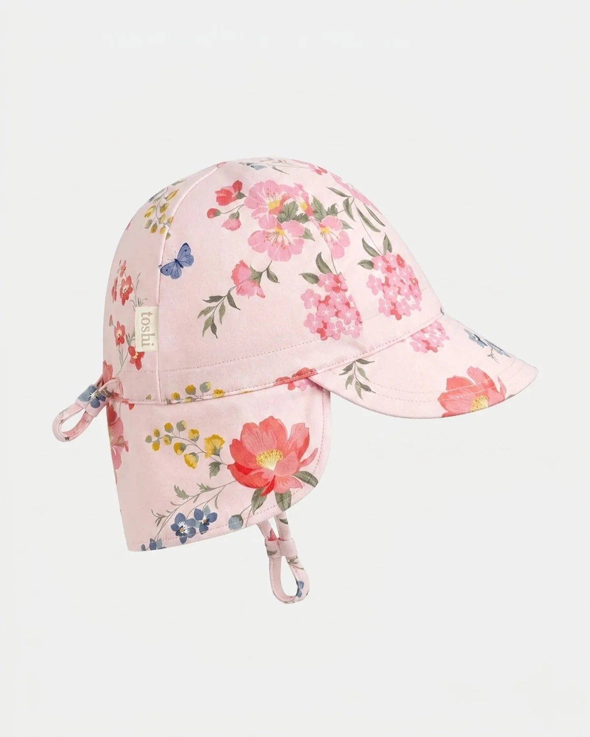TOSHI : Pink Floral Acadia - Flap Cap