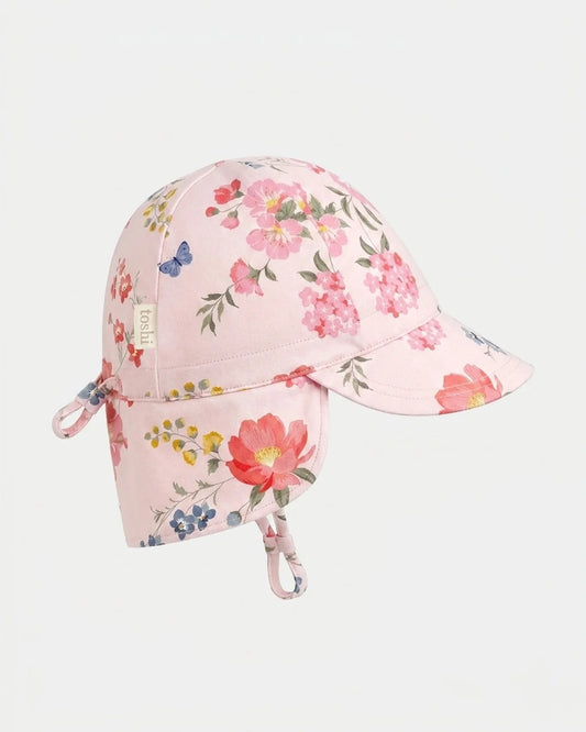 TOSHI : Pink Floral Acadia - Flap Cap